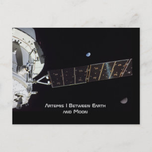 Cartão Postal Artemis I Entre Terra e Lua