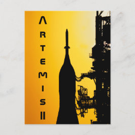 Cartão Postal Artemis II rumo à Plataforma de Lançamento