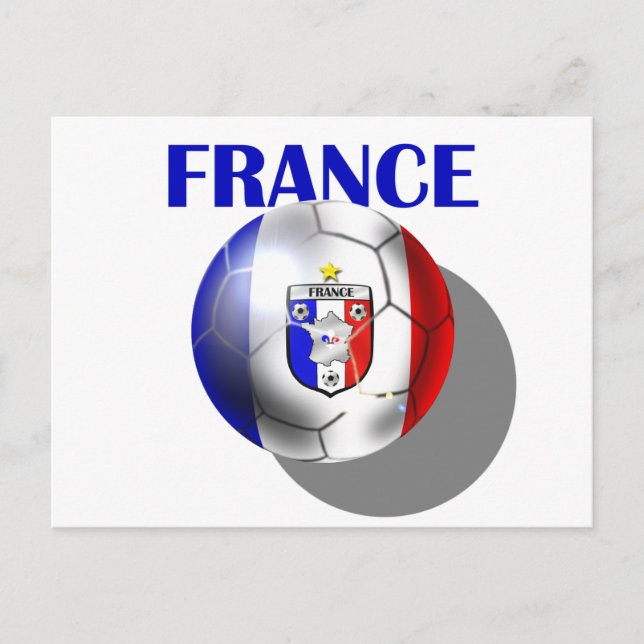 Cartão Postal Artes de futebol francesas para adeptos de futebol (Frente)