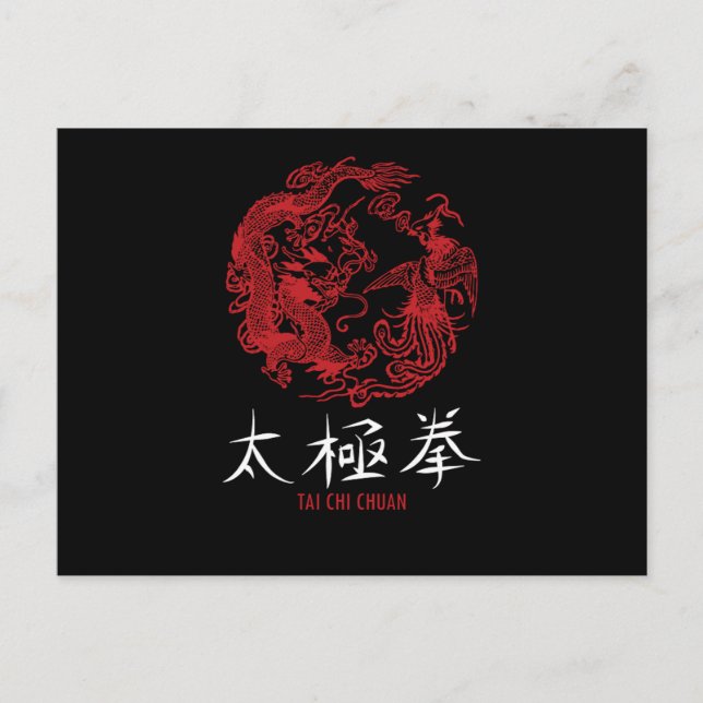 Cartão Postal Artes Marciais Autodefesa Meditar Yoga Tai Chi Ch (Frente)