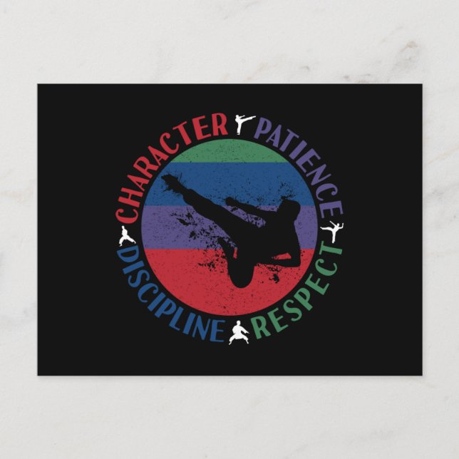 Cartão Postal Artes Marciais - Valores Fundamentais do Caratê (Frente)