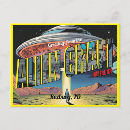 Cartão Postal Artesanato da Alienígena traseira