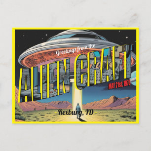 Cartão Postal Artesanato da Alienígena traseira