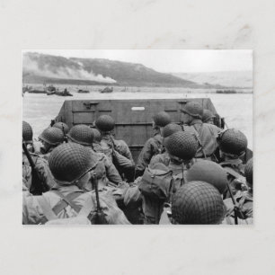 Cartão Postal Artesanato de aterrissagem LCVP se aproximando da 