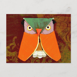 Cartão Postal Artesanato de Coruja Tailandês