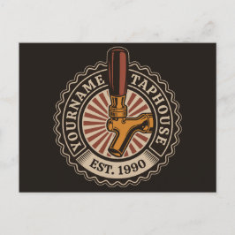 Cartão Postal Artesanato DE NOME Personalizado Bar de cervejaria