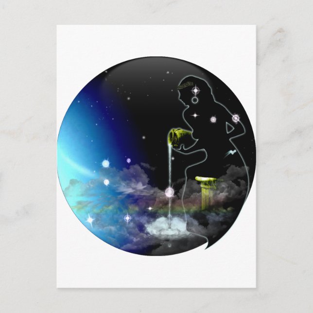 Cartão Postal Artesanato Dungeon Zodiac - Aquarius (Frente)