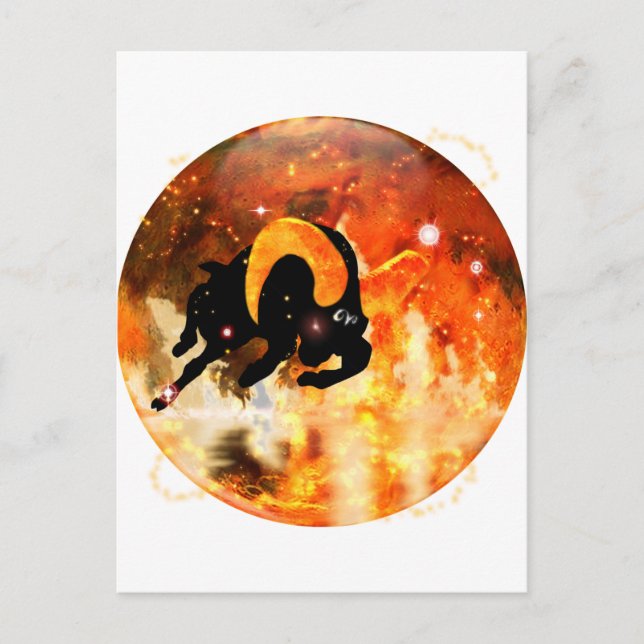 Cartão Postal Artesanato Dungeon Zodiac - Aries (Frente)