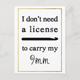 Cartão Postal Artesanatos Dourados de Fronteira de Licença Croch