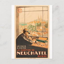 Cartão Postal Artesãos em Neuchatel, Suíça, viagem vintage