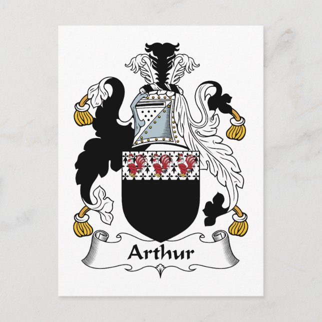 Cartão Postal Arthur Family Crest (Frente)