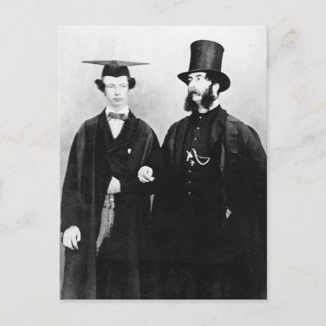 Cartão Postal Arthur Munby e seu pai, c.1851 (Frente)
