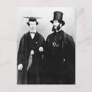 Cartão Postal Arthur Munby e seu pai, c.1851