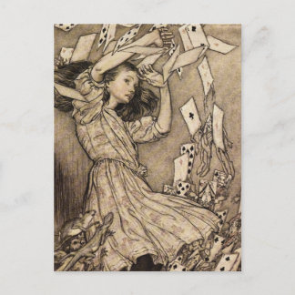 Cartão Postal Arthur Rackham Alice No País Das Maravilhas
