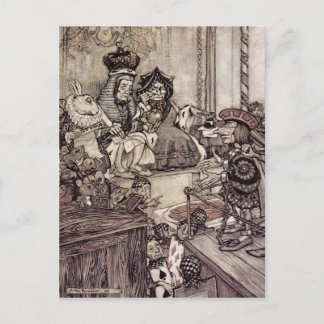 Cartão Postal Arthur Rackham Alice No País Das Maravilhas