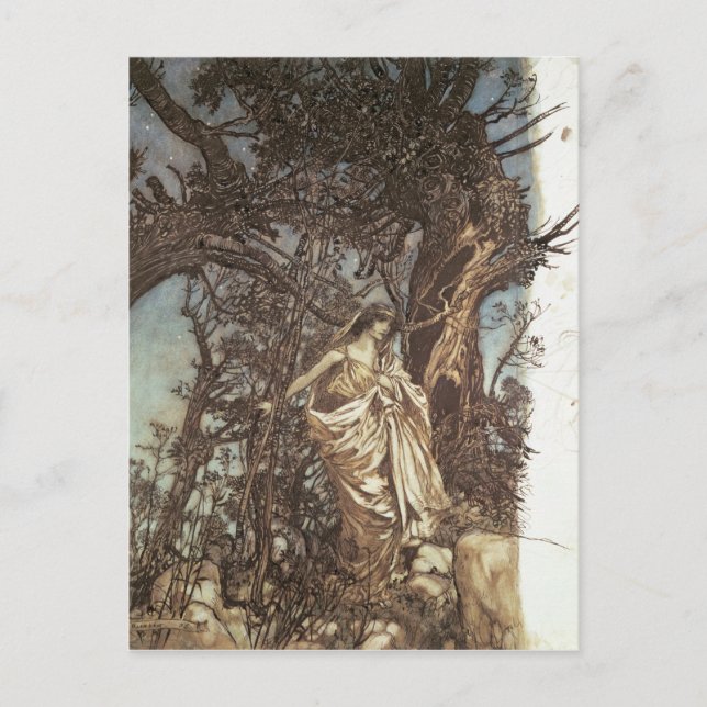 Cartão Postal Arthur Rackham | Nunca tão cansativo, nunca tão la (Frente)