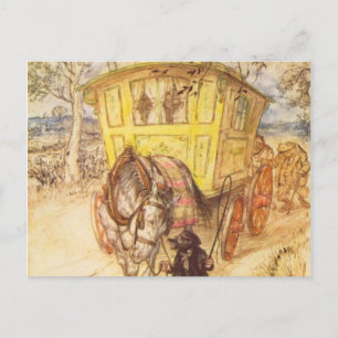 Cartão Postal Arthur Rackham - O Vento Nos Willows