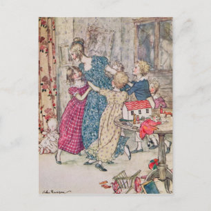 Cartão Postal Arthur Rackham   Um grupo lavado e resistente