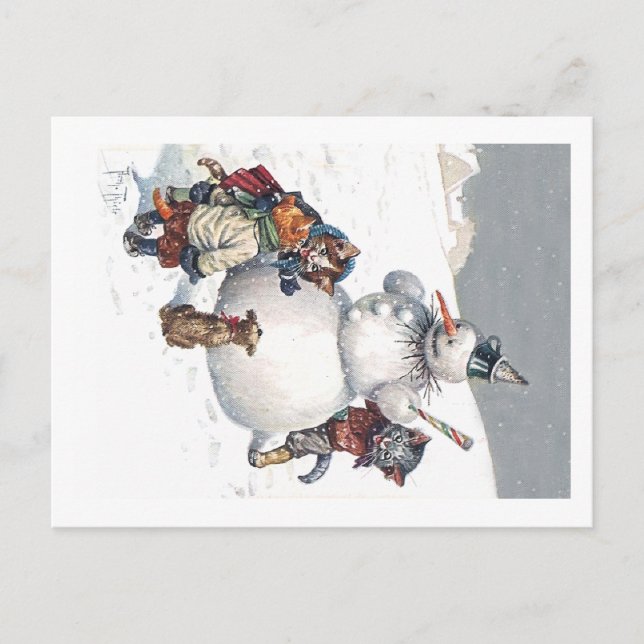 Cartão Postal Arthur Thiele - Gatinhos se Escondem e Procuram (Frente)