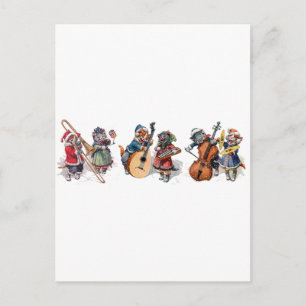 Cartão Postal Arthur Thiele - Orquestra Gata na Neve