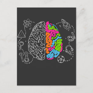 Cartão Postal Artista Criativo de Arte Gráfica Colorida Única 