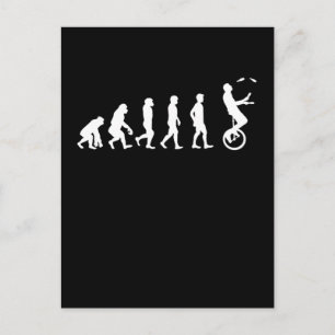 Cartão Postal Artista de Circo de Malabarismo com Uniciclo Malab