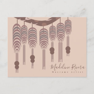 Cartão Postal Artista de Macrame Designer Fabricado à Mão