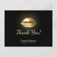 Artista de Maquiagem Lábios Dourados 3D Salão de B