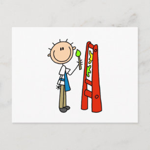 Cartão Postal Artista do Stick Figure
