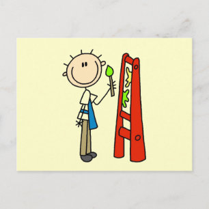 Cartão Postal Artista do Stick Figure