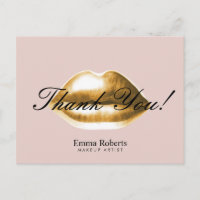 Artista Dourado Lábios Blush Pink Salon Obrigado