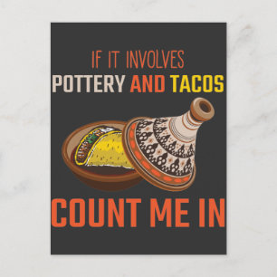 Cartão Postal Artista Engraçado Da Cerâmica Taco Lover