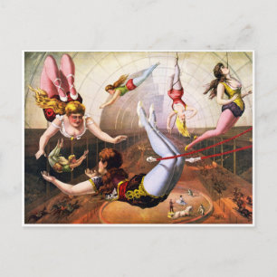 Cartão Postal Artistas de Trapézio