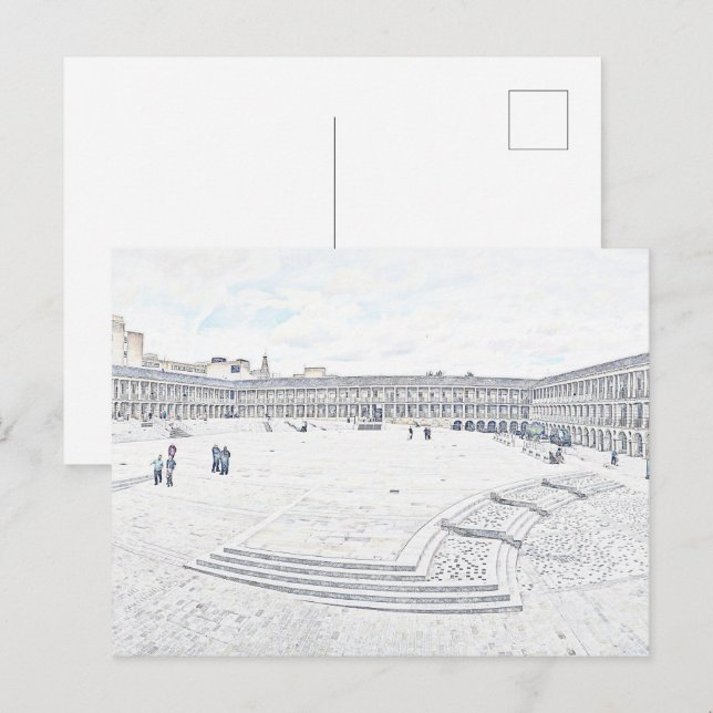 Cartão Postal Artistic Halifax Piece Hall Heritage Landmark (Frente/Verso)