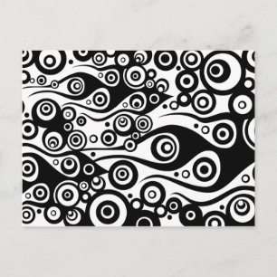 Cartão Postal ARTs de padrão - Chama de círculo de tatuagem Tr