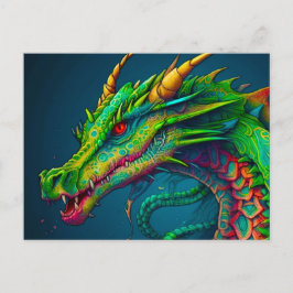 Cartão Postal Artsy Dragon