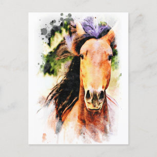 Cartão Postal *~* Artsy Horse Pintura Artística Equina AR22