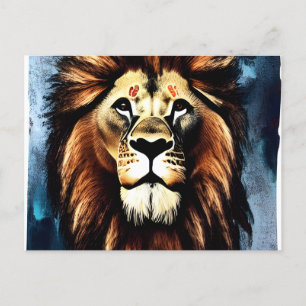 Cartão Postal Artsy Wild African Lion