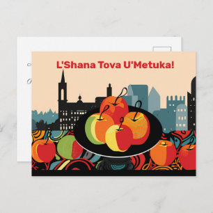 Cartão Postal Arty contemporânea Shana Tova
