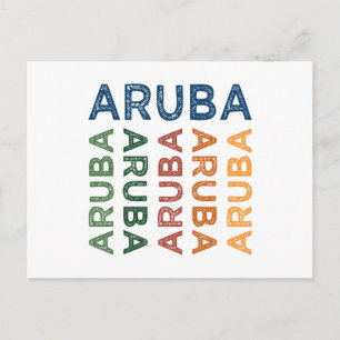 Cartão Postal Aruba Cute Colorful