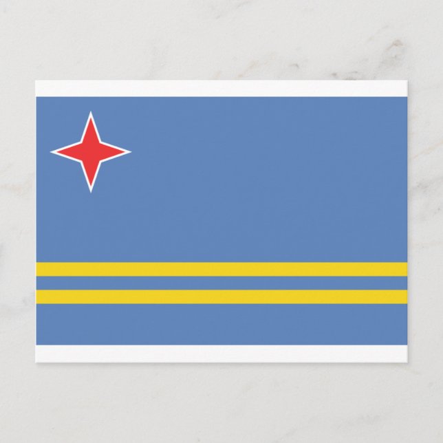 Cartão Postal Aruba Flag AW (Frente)