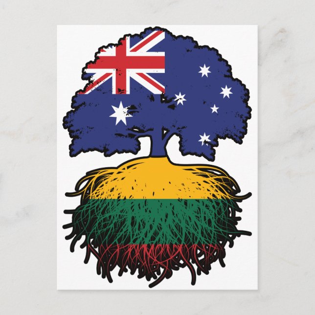 Cartão Postal Árvore australiana lituana (Frente)