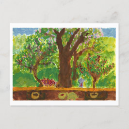 Cartão Postal Árvore com presentes e tartaruga postais