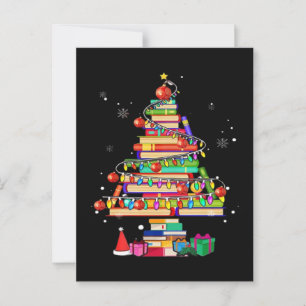 Cartão Postal Árvore da Biblioteca de Feliz Natal