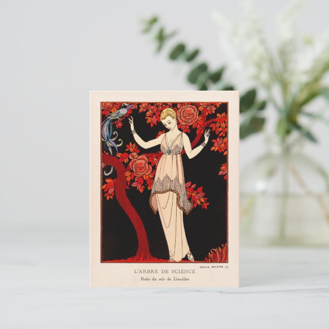 Cartão Postal Árvore da ciência por George Barbier (Em pé/Frente)
