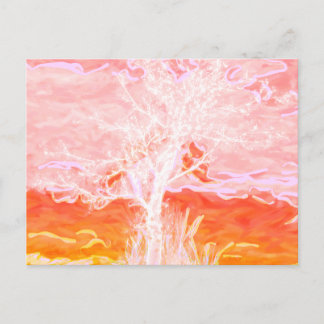 Cartão Postal Árvore da Vida - Árvore Abstrato pacífica