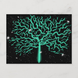 Cartão Postal Árvore da Vida e Estrelas Arte de Adoração 6 de ja