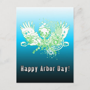 Cartão Postal Árvore de alta fidelidade do Dia da Árvore Feliz