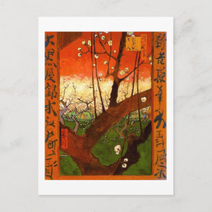 Cartão Postal Árvore de ameixa florescente (Hiroshige) Van Gogh
