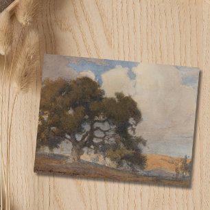 Cartão Postal Árvore de carvalho (1910) - Vintage majestosa Aqua